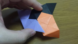 両三角錐の作り方4-3